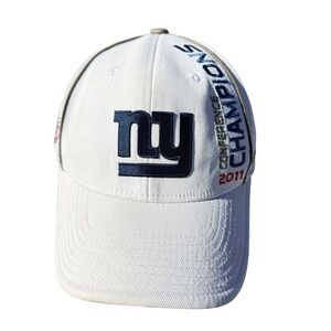 Reebok New York Giants 2011 NFC Champions Super Bowl XLVI Hat White Mens OSFA